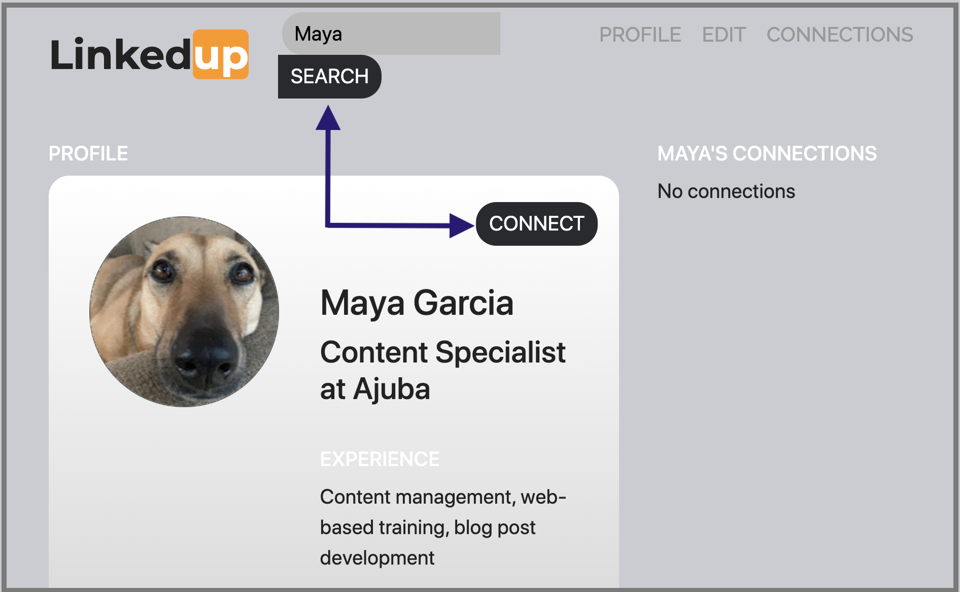 linkedup connect from dylan to maya